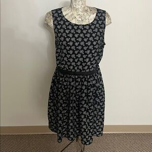 #105 XL Bar III Monochrome Bicycle Pattern dress